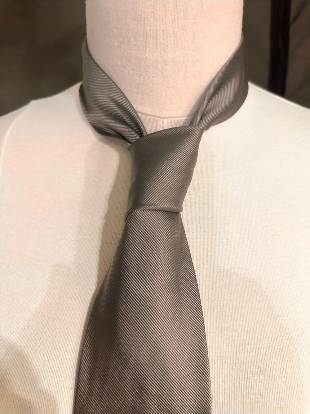 Classic Men's Solid Gray Silk Tie Jo’s a bank